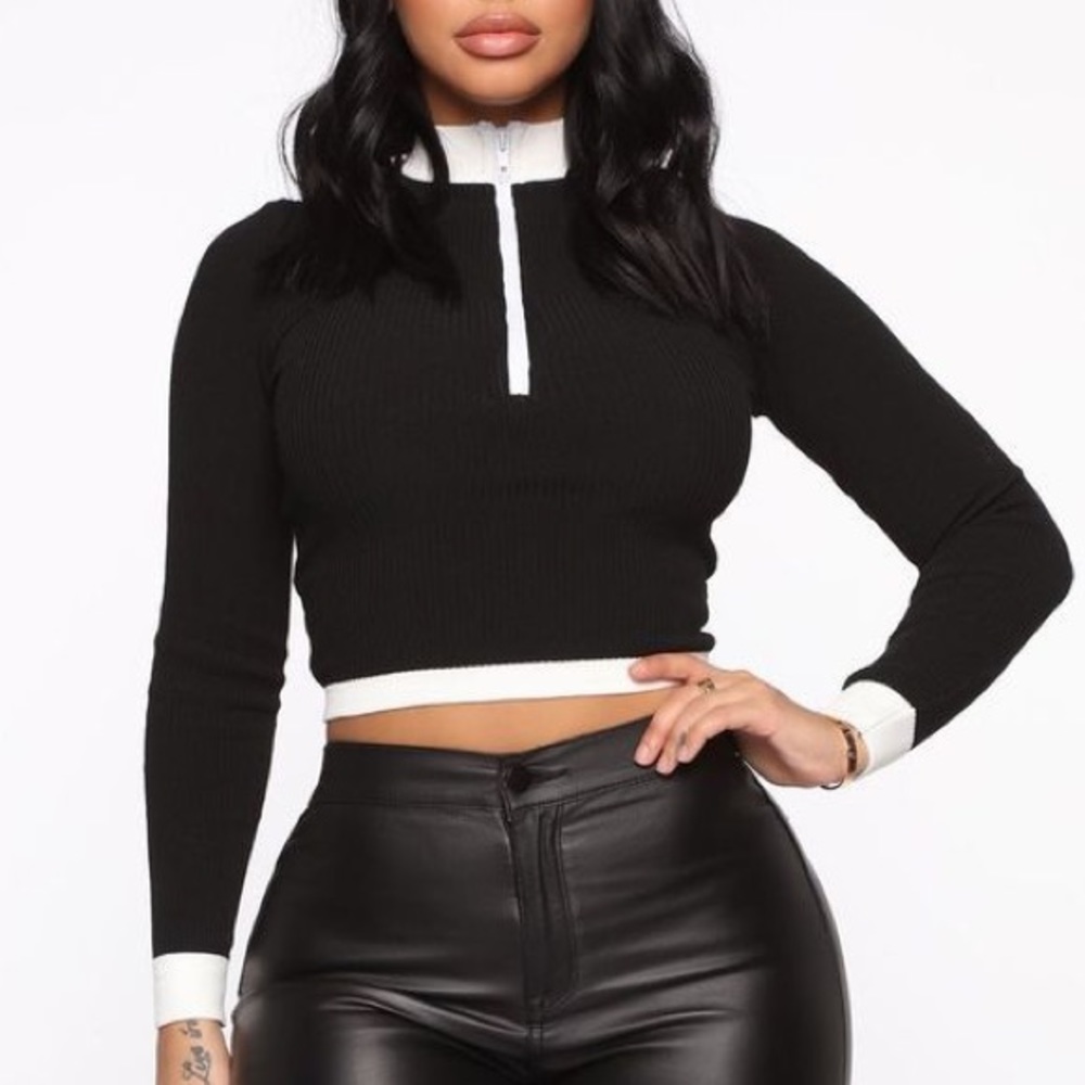 Contrasting Love Ribbed Sweater- Fashion Nova